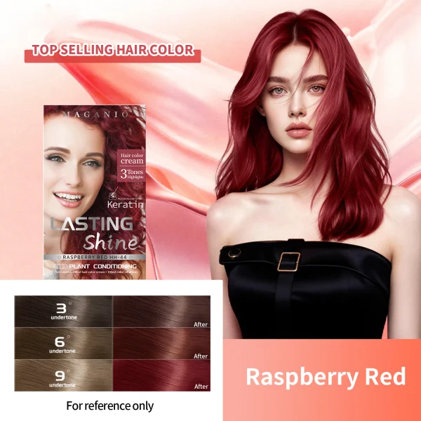 Magari Professional Double-Use Hair Color Cream - Keratin Enriched Lasting Shine (100ml + 100ml)