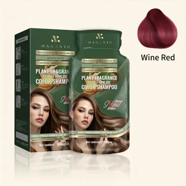 Magari Plant Fragrance Bubble Hair Dye Shampoo - Herbal Color Sachet (30ml)
