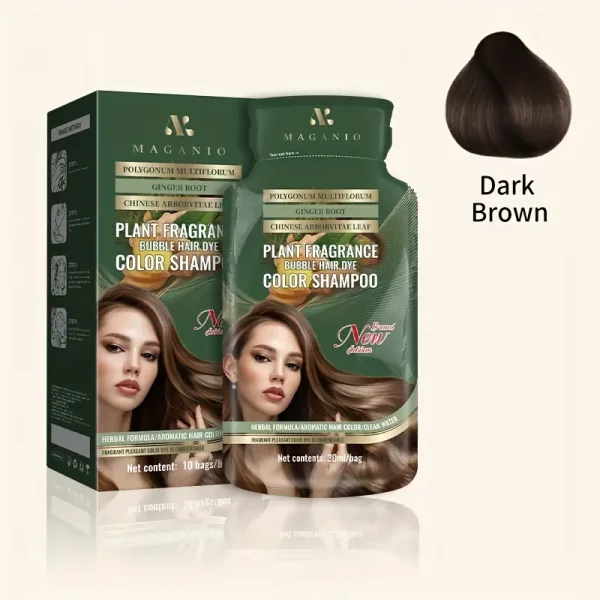 Magari Plant Fragrance Bubble Hair Dye Shampoo - Herbal Color Sachet (30ml)