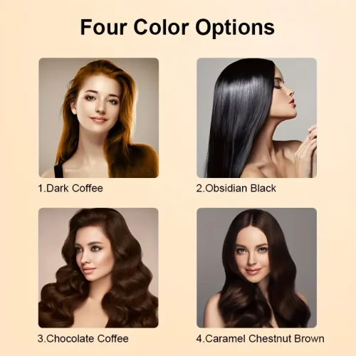 Premium 500ml Instant Hair Dye Shampoo Bottle - 4-in-1 Herbal Color & 100% Gray Coverage