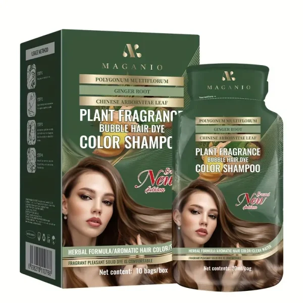 Magari Plant Fragrance Bubble Hair Dye Shampoo - Herbal Color Sachet (30ml)