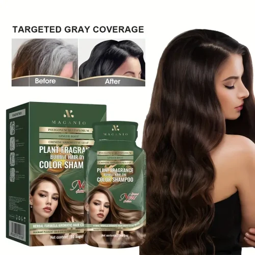 Magari Plant Fragrance Bubble Hair Dye Shampoo - Herbal Color Sachet (30ml)