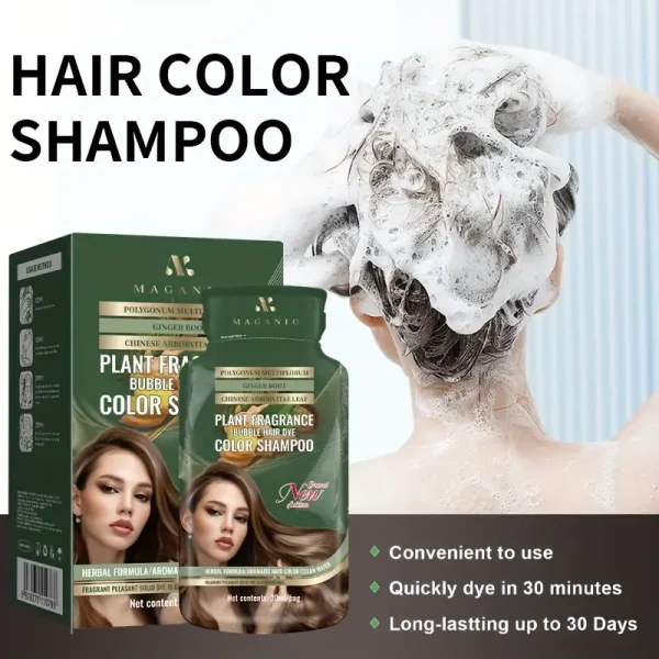 Magari Plant Fragrance Bubble Hair Dye Shampoo - Herbal Color Sachet (30ml)