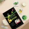 4-in-1 Instant Black Hair Dye Shampoo Sachet - 100% Gray Coverage Herbal Formula (30ml x 10 Pack)