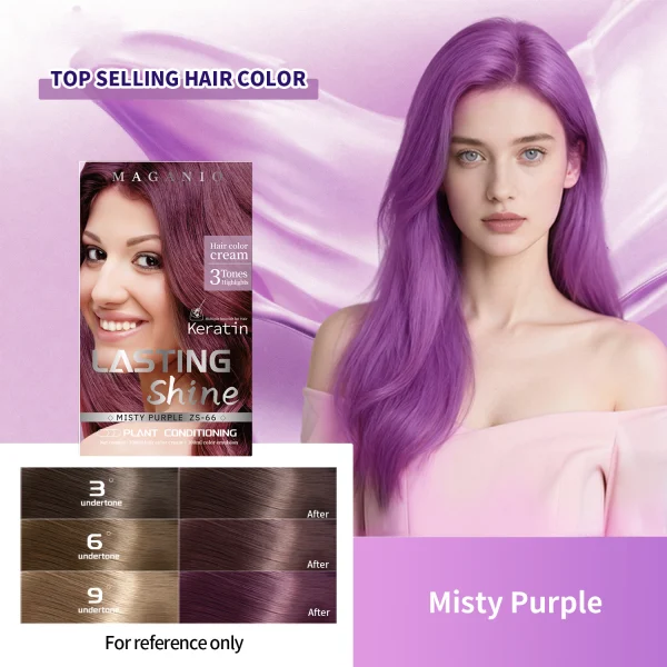 Magari Professional Double-Use Hair Color Cream - Keratin Enriched Lasting Shine (100ml + 100ml)