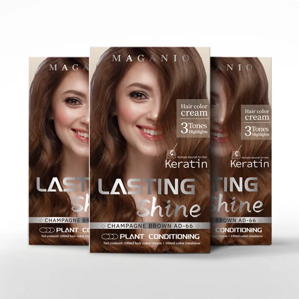 Magari Professional Double-Use Hair Color Cream - Keratin Enriched Lasting Shine (100ml + 100ml)