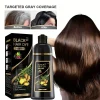 500ml Herbal Dye Bottle - 4-in-1 Instant Black Hair Dye Shampoo for Targeted Gray Coverage