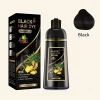 500ml Herbal Dye Bottle - 4-in-1 Instant Black Hair Dye Shampoo for Targeted Gray Coverage