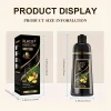 500ml Herbal Dye Bottle - 4-in-1 Instant Black Hair Dye Shampoo for Targeted Gray Coverage