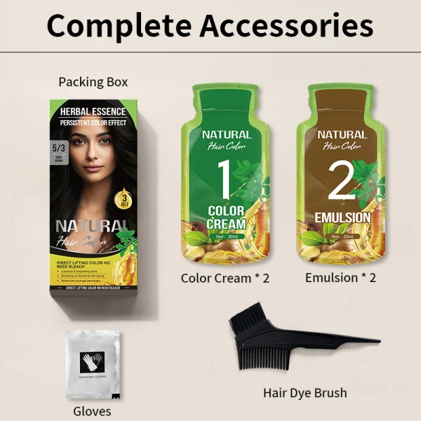 Herbal Essence Twin Sachet Hair Color Kit - No Bleach Direct Lifting Dye (8 Vibrant Shades)