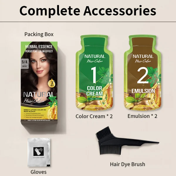 Herbal Essence Twin Sachet Hair Color Kit - No Bleach Direct Lifting Dye (8 Vibrant Shades)