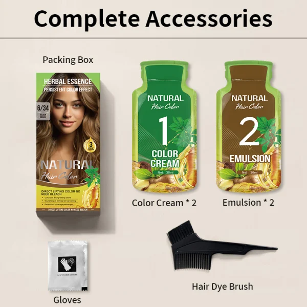 Herbal Essence Twin Sachet Hair Color Kit - No Bleach Direct Lifting Dye (8 Vibrant Shades)